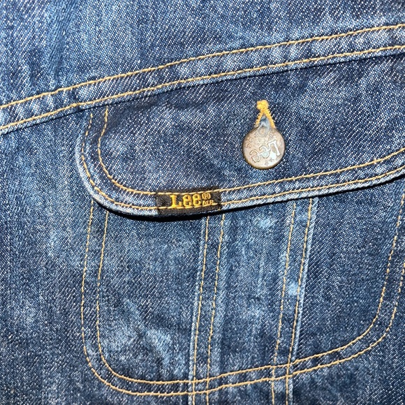 Vintage Lee Storm Rider Denim Vest With inner liner - Picture 6 of 9